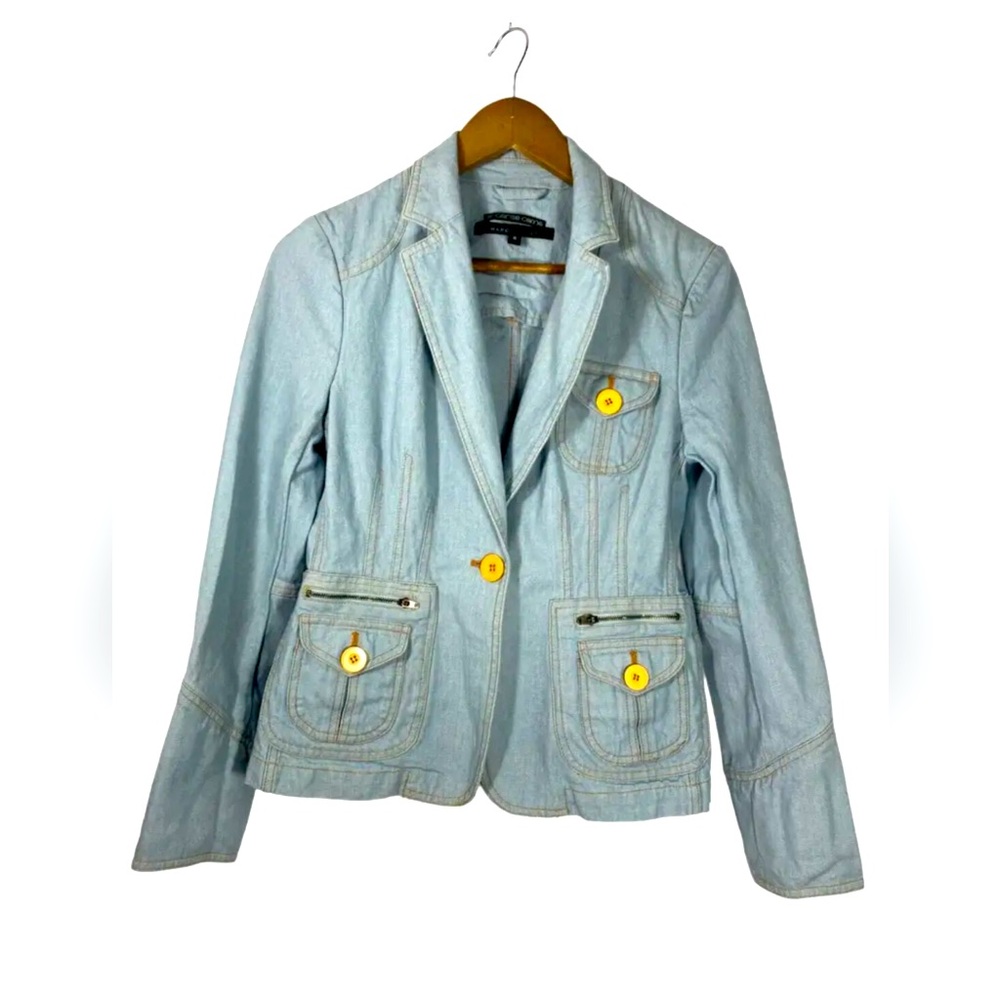 Marc Jacobs Women's Size 8 Light Blue Denim Blazer Jacket